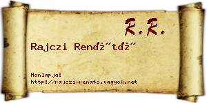 Rajczi Renátó névjegykártya