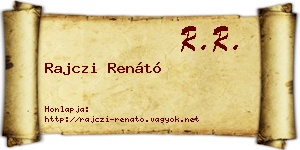 Rajczi Renátó névjegykártya